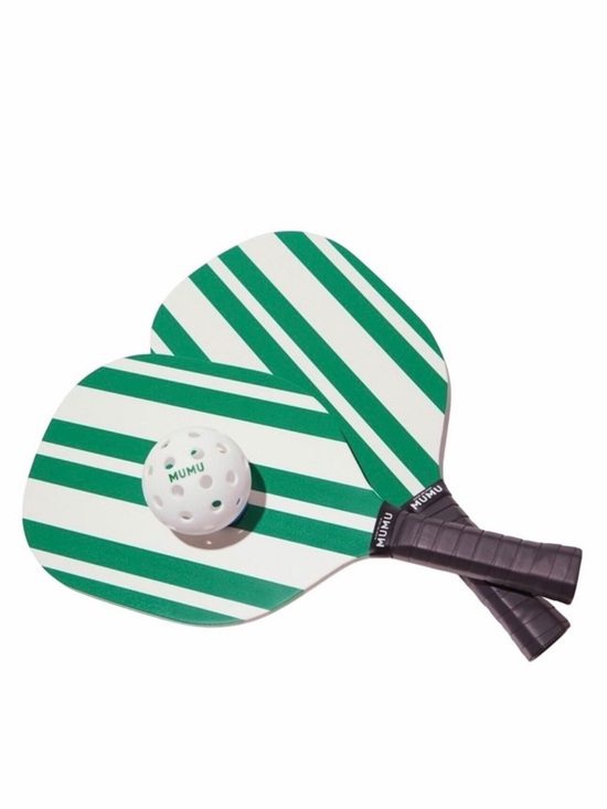 Show Me Your MuMu Other - Show Me Your Mumu Pickleball Paddle Set Green Stripe NEW